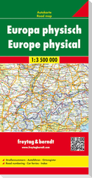 Europa 1 : 3 500 000. Autokarte physisch