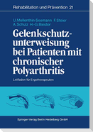 Gelenkschutzunterweisung bei Patienten mit chronischer Polyarthritis