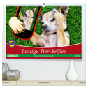 Lustige Tier-Selfies. Tierische Selbstportraits (hochwertiger Premium Wandkalender 2024 DIN A2 quer), Kunstdruck in Hochglanz