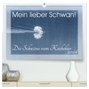 Mein lieber Schwan! Die Schwäne vom Kochelsee. (hochwertiger Premium Wandkalender 2024 DIN A2 quer), Kunstdruck in Hochglanz