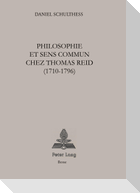Philosophie et sens commun chez Thomas Reid (1710-1796)