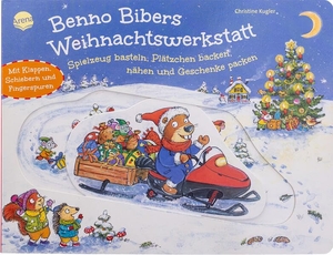 Kugler, Christine. Benno Bibers Weihnachtswerkstatt. Spielzeug basteln, Plätzchen backen, nähen und Geschenke packen - Ein Spiel- und Mitmachbuch für die Weihnachtszeit mit Lieblingsfigur Benno Biber für Kinder ab 2 Jahren. Weihnachten. Mit Reimen, Klappen, Schiebern. Arena Verlag GmbH, 2025.