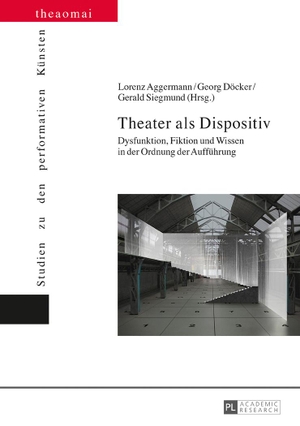 Aggermann, Lorenz / Georg Döcker et al (Hrsg.). Theater als Dispositiv - Dysfunktion, Fiktion und Wissen in der Ordnung der Aufführung. Peter Lang, 2017.