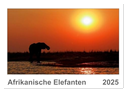 Afrikanische Elefanten (Wandkalender 2025 DIN A2 quer), CALVENDO Monatskalender