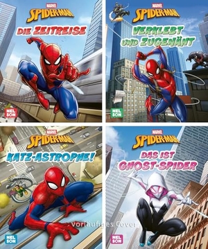 Nelson Mini-Bücher: MARVEL Spider-Man 1-4 - 24 Mini-Bücher im Display. Nelson Verlag, 2025.