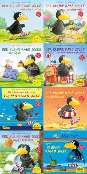 Moost, Nele. Pixi-8er-Set 193: Der kleine Rabe Socke mit Stickern (8x1 Exemplar). Carlsen Verlag GmbH, 2026.