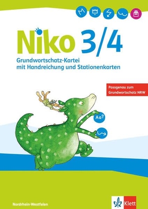 Niko Sprachbuch 3/4. Grundwortschatzkartei, Ausgabe NRW Klasse 3/4 - Grundwortschatz-Kartei mit Handreichungen und Stationenkarten, Ausgabe Nordrhein-Westfalen Klasse 3/4. Klett Ernst /Schulbuch, 2021.