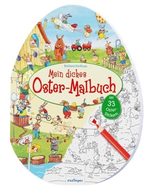 Mein dickes Oster-Malbuch - mit 33 bunten Stickern, das perfekte Ostergeschenk. Esslinger Verlag, 2023.