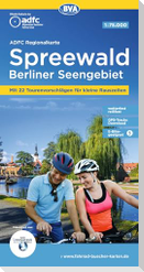 ADFC-Regionalkarte Spreewald Berliner Seengebiet, 1:75.000, mit Tagestourenvorschlägen, reiß- und wetterfest, E-Bike-geeignet, GPS-Tracks Download