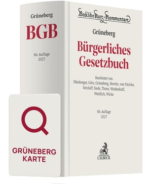 Grüneberg BGB Chat-Book 2027 - Buch + KI-Anwendung FRAG DEN GRÜNEBERG. C.H. Beck, 2026.