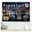 Frankfurt city view (hochwertiger Premium Wandkalender 2024 DIN A2 quer), Kunstdruck in Hochglanz