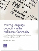Ensuring Language Capability in the Intelligence Community