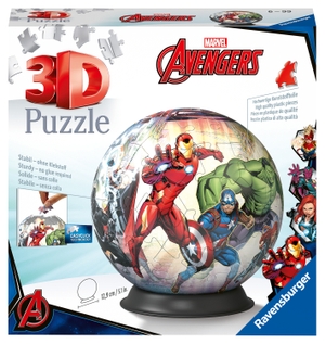 Ravensburger 3D Puzzle 11496 - Puzzle-Ball Avengers - 72 Teile - Puzzle-Ball für Superhelden und Marvel-Fans ab 6 Jahren - Erlebe Puzzeln in der 3. Dimension. Ravensburger Spieleverlag, 2022.