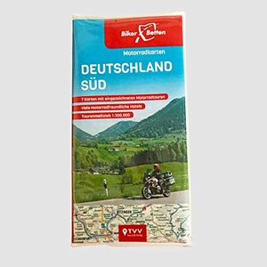 Motorradkarten Set Deutschland Süd - BikerBetten Tourenkarten 1:300 000. Touristik-Verlag Vellmar, 2019.