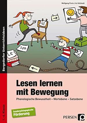 Finck, Wolfgang / Iris Vollstedt. Lesen lernen mit Bewegung - Phonologische Bewusstheit - Wortebene - Satzebene (1. bis 6. Klasse). Persen Verlag i.d. AAP, 2023.