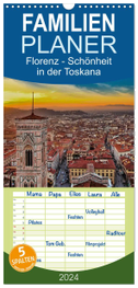 Familienplaner 2024 - Florenz - Schönheit in der Toskana mit 5 Spalten (Wandkalender, 21 x 45 cm) CALVENDO