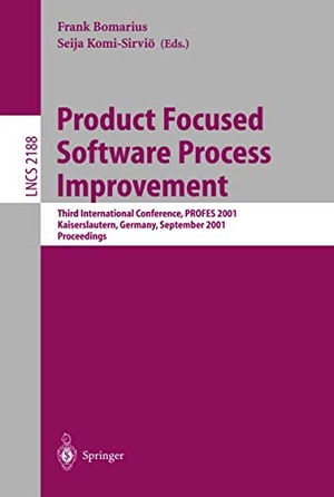 Komi-Sirviö, Seija / Frank Bomarius (Hrsg.). Product Focused Software Process Improvement - Third International Conference, PROFES 2001, Kaiserslautern, Germany, September 10-13, 2001. Proceedings. Springer Berlin Heidelberg, 2001.