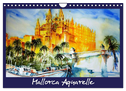 Mallorca Aquarelle (Wandkalender 2024 DIN A4 quer), CALVENDO Monatskalender