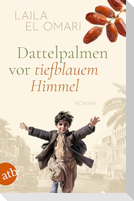Dattelpalmen vor tiefblauem Himmel