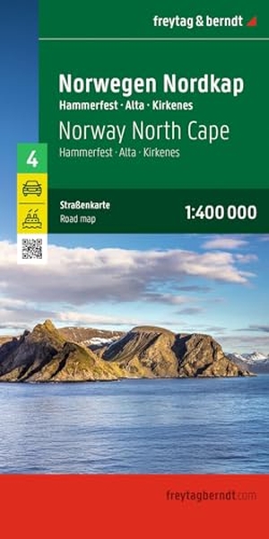 freytag & berndt Straßenkarte Norwegen Nordkap, Hammerfest - Alta - Kirkenes 1:400.000 - mit Autofähren. Kompass Karten GmbH, 2026.