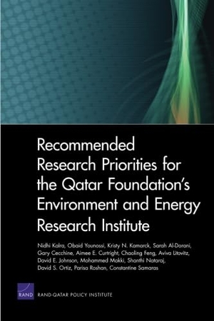 Kalra, Nidhi / Makki, Mohammed et al. Recommended Research Priorities for the Qatar Foundation's Environment and Energy Research Institute. RAND Corporation, 2011.