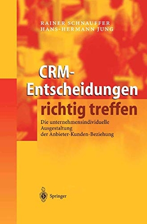Jung, Hans-Hermann / Rainer Schnauffer. CRM-Entscheidungen richtig treffen - Die unternehmensindividuelle Ausgestaltung der Anbieter-Kunden-Beziehung. Springer Berlin Heidelberg, 2004.