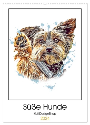 KalliDesignShop, KalliDesignShop. Süße Hunde (Wandkalender 2024 DIN A2 hoch), CALVENDO Monatskalender - Eindrucksvolle Hunde-Illustrationen rund ums Jahr. Calvendo, 2023.