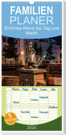 Familienplaner 2024 - Schönes Kleve bei Tag und Nacht mit 5 Spalten (Wandkalender, 21 x 45 cm) CALVENDO