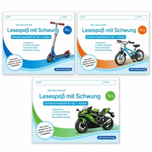 sternchenverlag GmbH (Hrsg.). Lesespaß mit Schwung - Teil 1-3 im Set - 3 Schülerarbeitshefte für die 1. Klasse - Lesenlernen in kleinen Schritten mit wachsendem Buchstabenumfang - Ideal für das tägliche Lesen - Leseband. Sternchenverlag GmbH, 2026.
