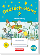 Deutsch-Stars - BOOKii-Ausgabe - 2. Schuljahr. Lesetraining. Übungsheft mit Lösungen