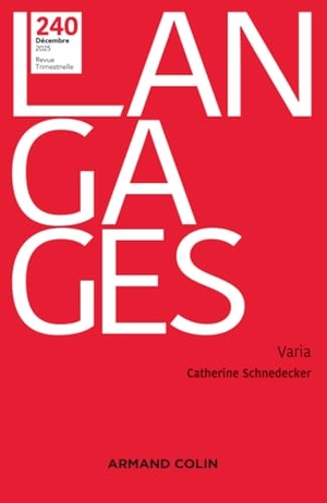 Collectif. Langages N° 240 4/2025 - Varia. Editions Dunod, 2025.