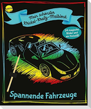Mein schönster Krickel-Kratz-Malblock. Spannende Fahrzeuge