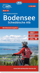 BVA ADFC Radtourenkarte Bodensee Schwäbische Alb 1:150.000
