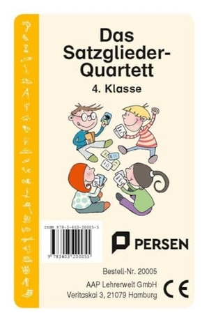 Wehren, Bernd. Das Satzglieder-Quartett - 4. Klasse. Persen Verlag i.d. AAP, 2015.