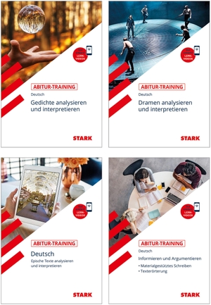 STARK Abitur-Training Deutsch - Erörtern und Sachtexte + Lyrik + Epik + Dramen. Stark Verlag GmbH, 2021.