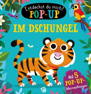 Phoenix International Publications Germany GmbH (Hrsg.). Im Dschungel - Entdeckst du mich? Pop-up-Buch - Pappbilderbuch mit bunten Pop-ups und lustigen Reimen. Phoenix Int Publications, 2026.