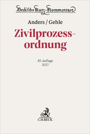 Anders, Monika / Burkhard Gehle (Hrsg.). Zivilprozessordnung. ZPO - mit GVG und anderen Nebengesetzen. C.H. Beck, 2026.