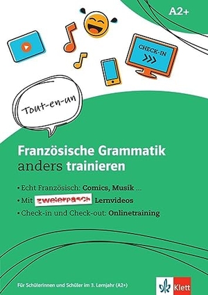 Französische Grammatik anders trainieren. Grammatik-Schülerarbeitsheft + Klett-Augmented - Für Schülerinnen und Schüler im 3. Lernjahr. Trainingsheft inkl. Lernvideos und Online-Übungen für Smartphone, Tablet und PC. Klett Sprachen GmbH, 2021.