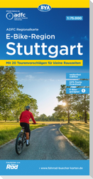 ADFC-Regionalkarte E-Bike-Region Stuttgart, 1:75.000, mit Tagestourenvorschlägen, reiß- und wetterfest, GPS-Tracks Download
