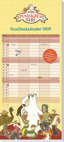 Schule der magischen Tiere Familienkalender 2025 - Wandkalender - Familienplaner mit 5 Spalten - Format 22 x 49,5 cm