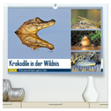 Krokodile in der Wildnis (hochwertiger Premium Wandkalender 2024 DIN A2 quer), Kunstdruck in Hochglanz