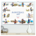 Basketball Art (hochwertiger Premium Wandkalender 2024 DIN A2 quer), Kunstdruck in Hochglanz