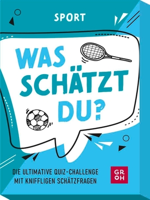 Huber, Marianne. Was schätzt du? - Sport - Die ultimative Quiz-Challenge mit kniffligen Schätzfragen | Kartenspiel mit Quizfragen rund um Sport - ab 10 Jahre. Groh Verlag, 2025.