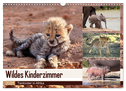 Wildes Kinderzimmer - Tierkinder in Afrika (Wandkalender 2025 DIN A3 quer), CALVENDO Monatskalender