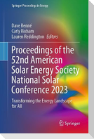 Proceedings of the 52nd American Solar Energy Society National Solar Conference 2023