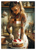Tattoo Girls and Cakes (Wall Calendar 2027 DIN A3 portrait), CALVENDO 12 Month Wall Calendar