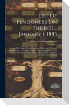 List Of Pensioners On The Roll January 1, 1883: Giving The Name Of Each Pensioner, The Cause For Which Pensioned, The Post-office Address, The Rate Of