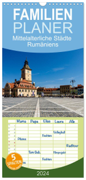 Familienplaner 2024 - Mittelalterliche Städte Rumäniens mit 5 Spalten (Wandkalender, 21 x 45 cm) CALVENDO