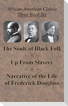 African-American Classic Three Book Set - The Souls of Black Folk, Up From Slavery, and Narrative of the Life of Frederick Douglass