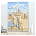 Budapest - Ein malerischer Spaziergang (hochwertiger Premium Wandkalender 2025 DIN A2 hoch), Kunstdruck in Hochglanz